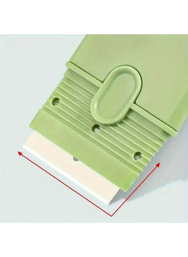Green Dual Head Ceramic Scraper Portable Cleaning Tool For Tiles Walls Grout Removal - Image 4